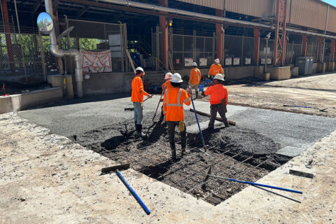 concrete pour